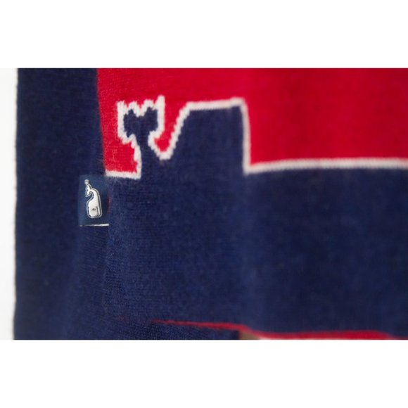 BOYS WHALE LINE RED AND BLUE SCARF - Picture 4 of 6